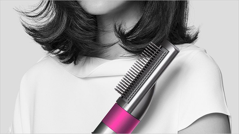 Dyson airwrap firm smoothing brush top